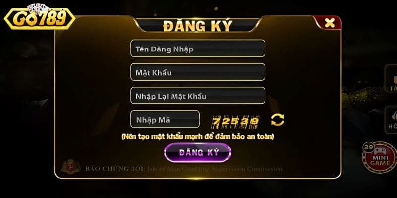 Điền dữ liệu yêu cầu ở biểu mẫu đăng ký