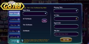 Nạp tiền Go789 online qua ngân hàng
