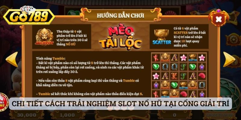 Chi tiết cách trải nghiệm slot nổ hũ tại cổng giải trí